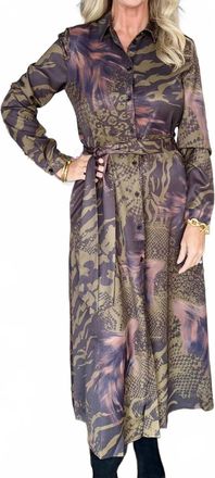 Anonyme Designers Long Shirt Dress In Green