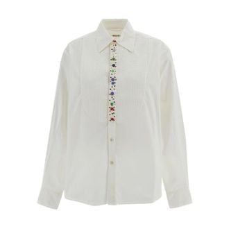 Bode Camisa con Plastr&oacute;n de Esmoquin - Blouses & Shirts - Mujer - Blanco - M