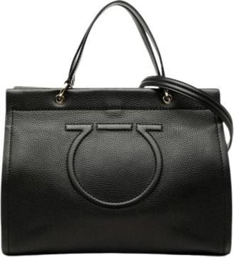 Ferragamo Pre-owned Handbag- Shoulder bag - Dames - Vintage Handtas - Zwart - ONE Size - Leer - Vintage