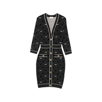 Elisabetta Franchi Button Patterned Dress