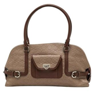 Ferragamo Pre-owned Handbags, female, Brown, Size: ONE SIZE Pre-owned Leather Handbag