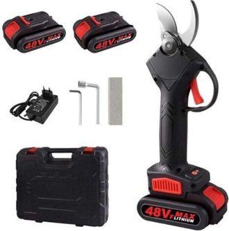 Elle Podadora El&eacute;ctrica De 48 V, Recargable, Profesional, Inal&aacute;mbrica, Para Jardines, Parques, Granjas, Invernaderos, Con Doble Bater&iacute;a Y Caja De Almacenam