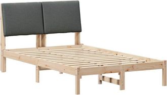 vidaXL Estructura De Cama Negro Y Gris Oscuro 120 X 200 Cm Vidaxl