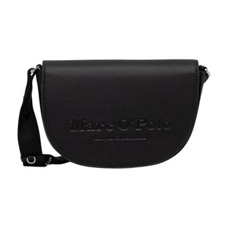 Marc O'Polo Tassen, Dames, Zwart, ONE Size, Leer, Kleine schoudertas met debossed logo