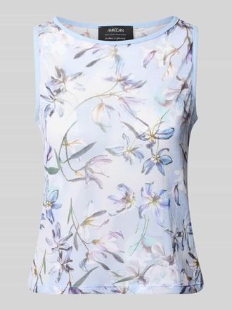 Marc Cain Top im Allover-Look mit Rundhalsausschnitt in Hellblau, Gr&ouml;&szlig;e 34