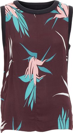 Marni cotton blend tropical floral tank top