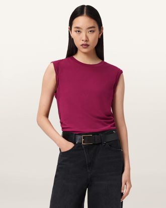 AllSaints Main: 45% Cotton, 45% Modal, 10% Elastane West Sleeveless Tank Top, Size: XS