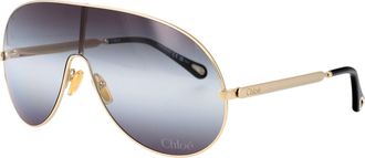 Chlo&eacute; Womens Sunglasses Gold-Grey Metal Gold-Gold-Grey Gold/gold/grey