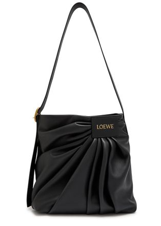 Loewe Draped Leather Tote bag - Black - One Size