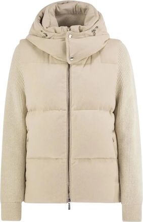 Moorer Donsjas Ghiara-LS9 - Dames - Winterjassen - Beige - S - Wol - Jassen