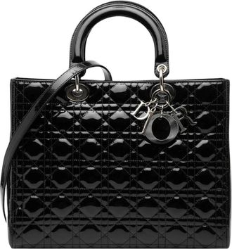 Dior Pre-owned Gestructurede Top Handle Tas - Dames - Vintage Handtas - Zwart - ONE Size - Vintage