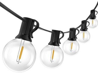 OEM Guirnalda De Luces De 50 Luces Y 25 M - Iluminaci&oacute;n Para Exteriores - Iluminaci&oacute;n Para Jard&iacute;n - Iluminaci&oacute;n Para Patio Con Luz Blanca C&aacute;lida