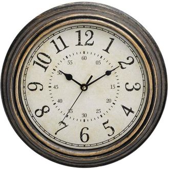 OEM Reloj De Pared Vintage De Cuarzo Silencioso De 30 Cm Con N&uacute;meros Grandes, Cristal Hd Y Acabado En Cobre Antiguo - Crezuo