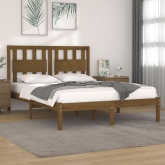 vidaXL Vidaxl - Estructura De Cama Madera Maciza De Pino Marr&oacute;n Miel 200x200 Cm