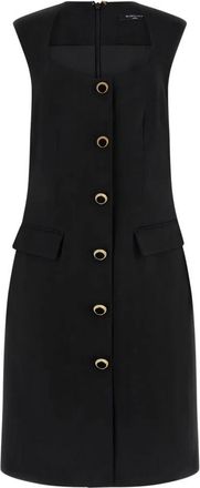 Guess Korte jurk met vierkante hals - Dames - Jurken - Zwart - Maat: M Zijde