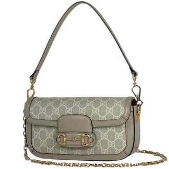 Gucci Pre-owned Horsebit Handbag - Dames - Pre-owned - Beige - Maat: ONE Size Leer