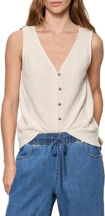 Sanctuary Easy Textured Vest in Collagen White at Nordstrom, Size X-Small
