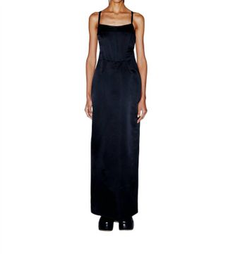 Rosetta Getty Duchesse Corset Gown In Black