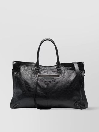 Balenciaga leather le city travel tote bag