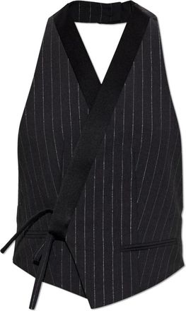 Kenzo Vest met Lurex Draad - Dames - Bodywarmers - Zwart - S - Wol - Jassen