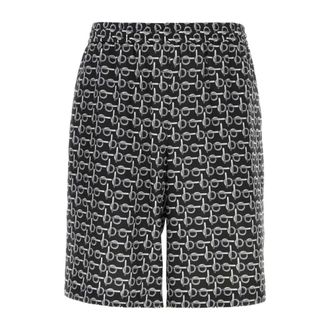 Burberry Casual Shorts, male, Black, Size: L Silk Bermuda Shorts