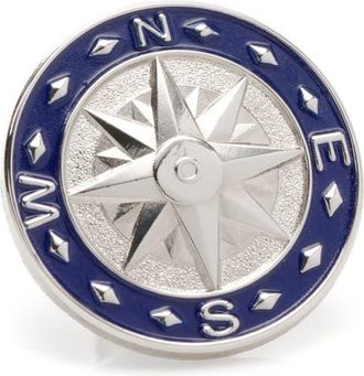 Cufflinks Inc. Blue Compass Lapel Pin in Silver at Nordstrom