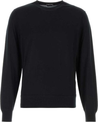 Tom Ford Black Crew Neck Sweaters