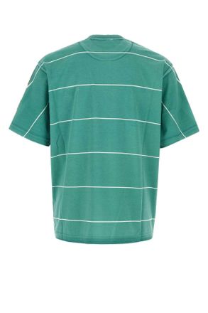 Prada Mens Printed Cotton T-Shirt Cacao+felce Exterior Exterior: T-shirts And Polos