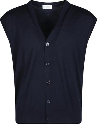 Paolo Pecora Gilet Maglia - Heren - Spencers - Blauw - M - Truien & Vesten