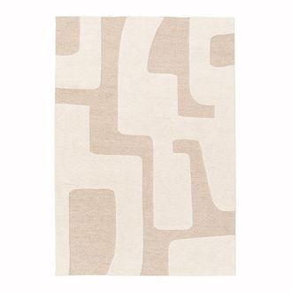 AFK Living Alfombra de lana con relieve geom&eacute;trico 200 x 290 cm