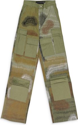Who Decides War by Ev Bravado Green Camouflage Embroidery Pant