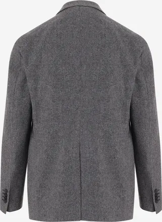 Tagliatore Mens Jacket Wool And Cashmere Grey