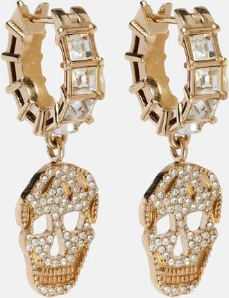 Alexander McQueen Crystal-embellished drop earrings