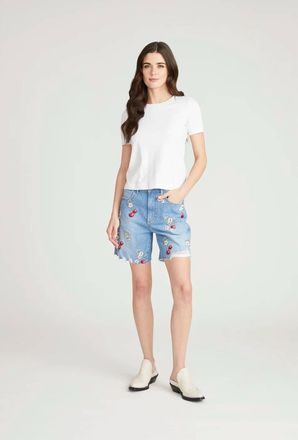 Free People Cayla X Cherry On Top Short In Light Wash