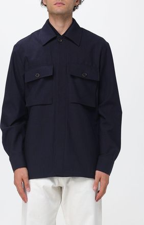 Paul Smith Pure Wool Overshirt with Patch Pockets