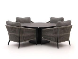 Bellagio la vita attrattiva Bellagio Mineo/La Fonte &oslash;150cm low dining tuinset 5-delig
