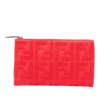 Fendi Pre-owned Clutch - Dames - Pre-owned - Rood - Maat: ONE Size