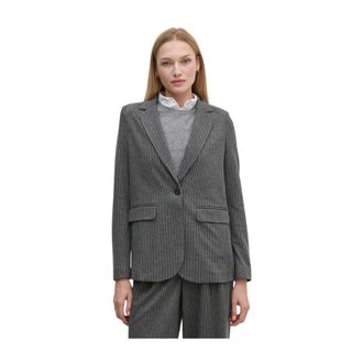 Oui Jassen, Dames, Grijs, XS, Polyester, Jassen > Blazers