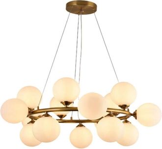 Trade Shop Trade Shop - Ara&ntilde;a De Suspensi&oacute;n Contempor&aacute;nea En Metal De Bronce Con 15 Bolas G9 B94