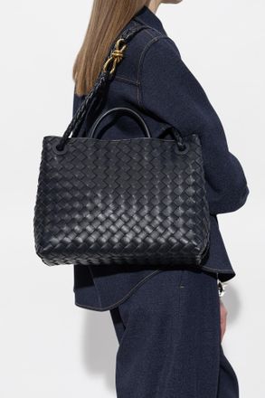 Bottega Veneta Andiamo Medium Bag, Womens, Navy Blue