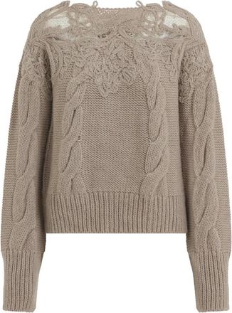 Ermanno Scervino Truien & Vesten, Dames, Roze, 2Xs, Stijlvolle Gebreide Trui voor Vrouwen