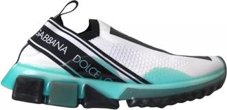 Dolce & Gabbana Logo Slip-On Sorrento Sneakers met Rubberen Zool - Heren - Sneakers - Veelkleurig - 40 1/2 EU - Polyester - Schoenen