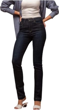 Denim Studio Chantal Straight Leg Jeans - Dames - Regular Fit Jeans - Zwart - W32 - Katoen - Jeans