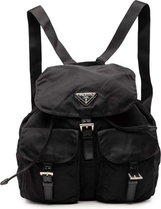 Prada Pre-owned Womens Tessuto Backpack - Black Nylon - One Size