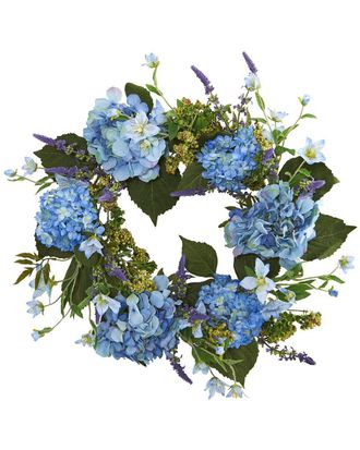 Nearly Natural 24In Hydrangea Wreath