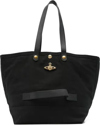 Vivienne Westwood Borsa tote con decorazione - Nero