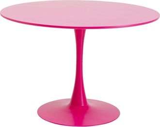 Kare Design Mesa rosa &oslash;110 cm 4 plazas de madera