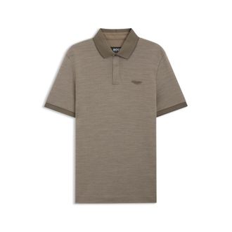 BOSS x ASTON MARTIN polo shirt in wool-cotton piqu&eacute;