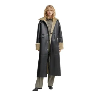 Nanushka Jassen, Dames, Zwart, S, Leer, Liesel Jas