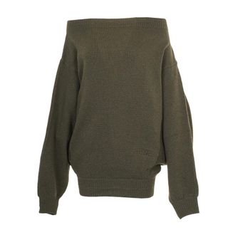 Maison Margiela Mini Jurk - Dames - Truien - Groen - Maat: S Wol